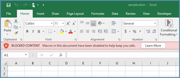 Macros blocked on downloaded Excel document