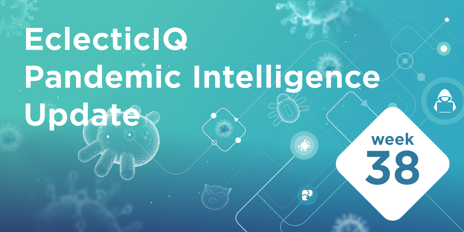 Pandemic Intel week 38: Shift in tactics to exploit COVID-19 themed attacks. AI and Automation, COVID-19 impact